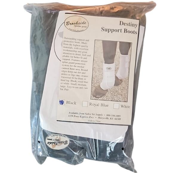 Brookside Destiny Equine Support Boots Black Small - Picture 4 of 7